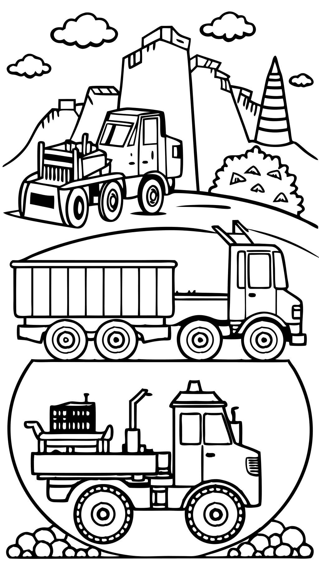 coloriages de camions à benne